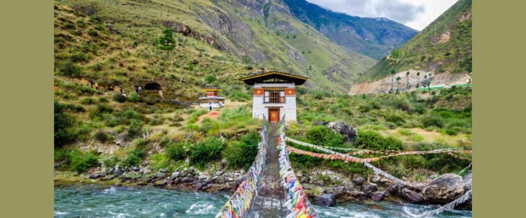 Paro valley with river