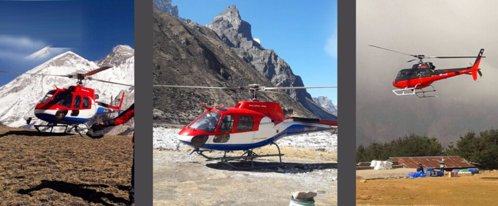 people with disabilities on the EBC Heli tour