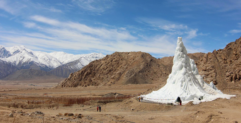 Ice Stupa in Leh Ladakh